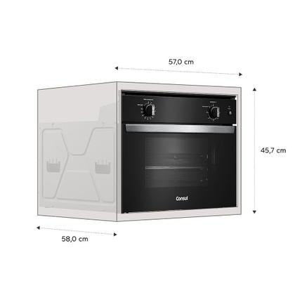 Imagem de Forno de Embutir Elétrico Consul 47 Litros com Timer Autodesligamento - COB47BE