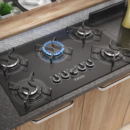 Imagem de Forno De Embutir Elétrico Fischer Fit Line 44l 110v + Cooktop Itatiaia 5 Bocas Mega Chama Bivolt