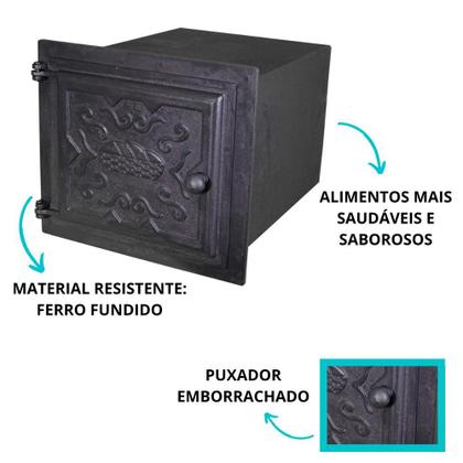 Imagem de Forno de ferro fundido para fogão a lenha pequeno