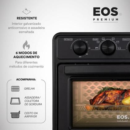 Imagem de Forno e Fritadeira Air Fryer EOS 35 Litros Premium All Black EAF35AP 220V