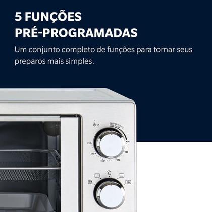 Imagem de Forno e Fritadeira Sem Óleo Oster 42L French Door 2 Em 1 110V