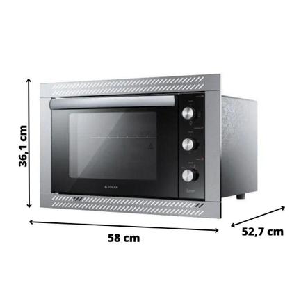 Imagem de Forno Elétrico 44 Litros Atlas U.top Embutir Preto 127 V