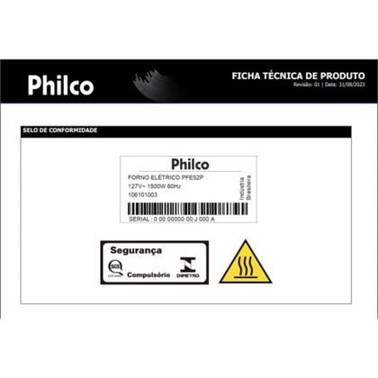 Imagem de Forno Elétrico 50 Litros Philco PFE52P Preto 127V
