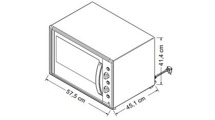 Imagem de Forno Elétrico 60 Litros Fogatti Smart60s De Bancada Com Espeto Giratório