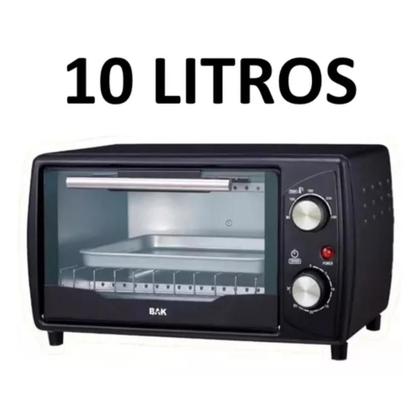 Imagem de Forno Elétrico Bak 10 Litros 110v ou 220v 1000w Bancada Master Cozinheiro Compacto Na cozinha Com Timer Desligamento