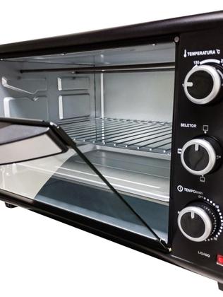 Imagem de Forno Elétrico Bancada 50 Litros Grill Timer Dourador Best - Preto/Branco