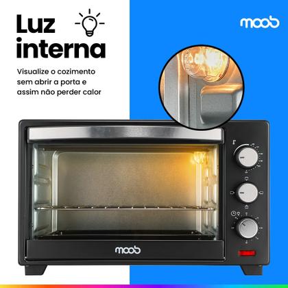 Imagem de Forno Elétrico Bancada Moob 50 Litros Com Função Timer e Luz Interna