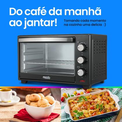 Imagem de Forno Elétrico Bancada Moob 50 Litros Com Função Timer e Luz Interna
