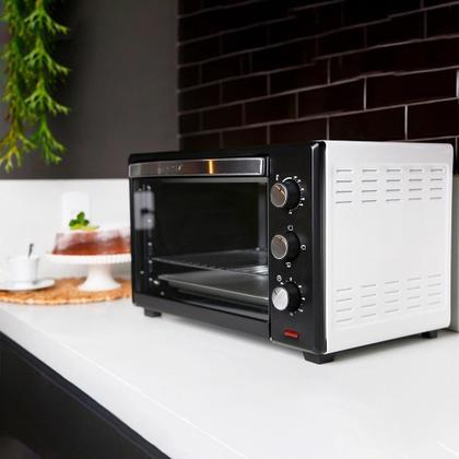 Imagem de Forno Elétrico de Bancada Best 60 Litros  4 Resistências, Branco/Preto
