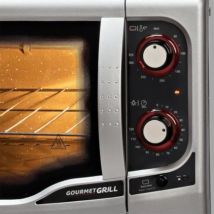 Imagem de Forno Elétrico de Bancada Fischer Gourmet Grill 44 litros Silver 220V