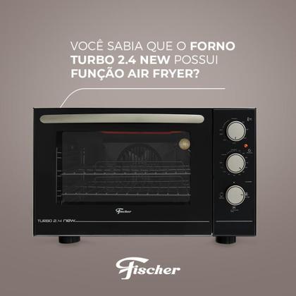 Imagem de Forno Elétrico de Bancada Fischer Grill Turbo 2.4 New 48L Preto 127V