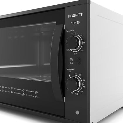 Imagem de Forno Elétrico de Bancada Fogatti 60 Litros Top60 Branco