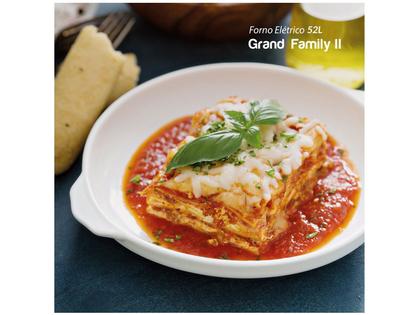 Forno Elétrico de Bancada Mondial com Timer - 52L Preto e Prata Grand Family II FR-52 Imagem de Forno Elétrico de Bancada Mondial com Timer
