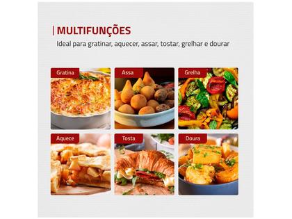 Imagem de Forno Elétrico de Bancada Mondial com Timer 6L Preto Pratic Cook FR-09