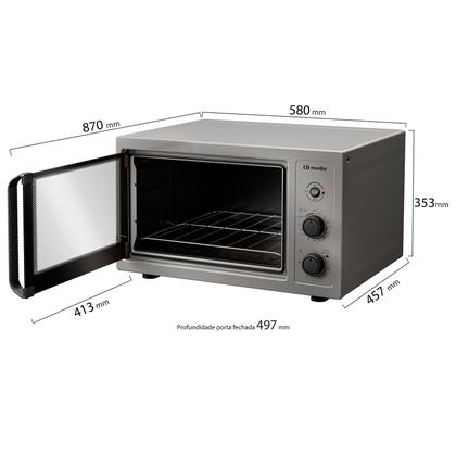 Imagem de Forno Elétrico de bancada Mueller 50 litros com Grill MFB50B Titânio