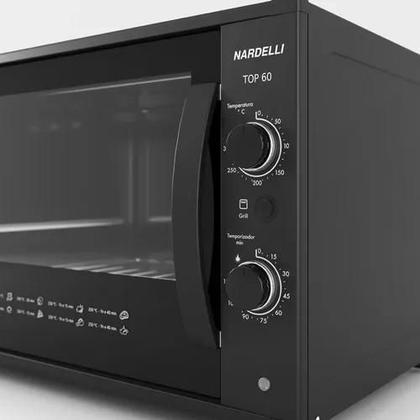 Imagem de Forno Elétrico de Bancada Nardelli 60 Litros Preto 127V  Portátil, Potente e Espaçoso