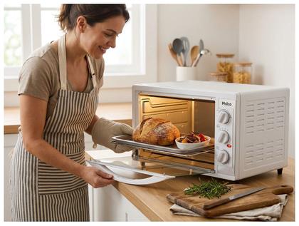 Imagem de Forno Elétrico de Bancada Philco Grill 55L com Lâmpada Branco PFE57