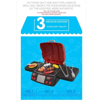 Imagem de Forno Elétrico De Cozinha Para Meninas, Conjunto De Brinquedos De Churrasco De Faz De Conta,