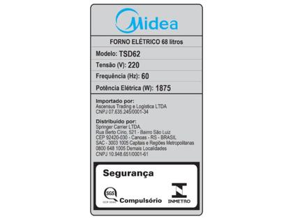 Imagem de Forno Elétrico de Embutir 68L Digital com Air fryer Midea