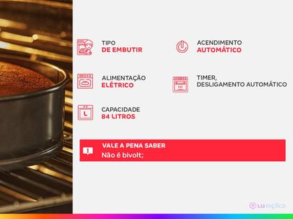 Imagem de Forno Elétrico de Embutir Consul Prata 84 Litros 220V COB84