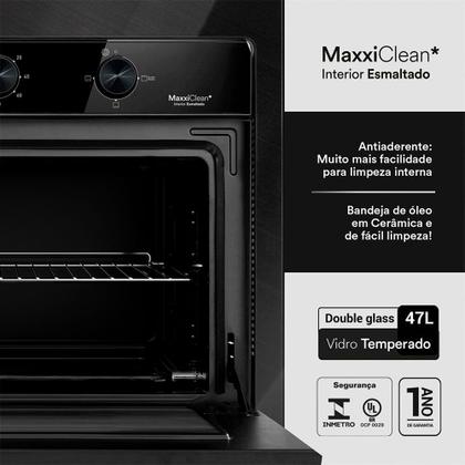 Imagem de Forno Elétrico de Embutir EOS 47L Porta de Vidro All Black EFE47EP 110V