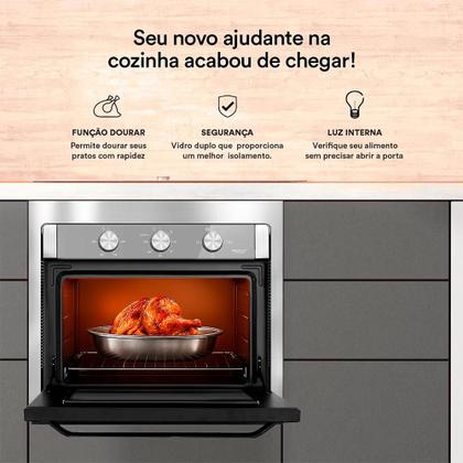 Imagem de Forno Elétrico de Embutir EOS 47L Porta de Vidro Espelhado EFE47EE 220V