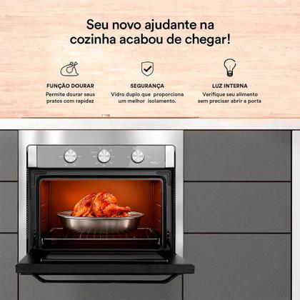 Imagem de Forno Elétrico de Embutir EOS 47L Porta de Vidro Espelhado EFE47EE 220V