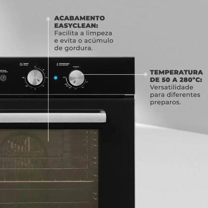 Imagem de Forno elétrico de embutir infinity 78l com air fryer easyclean 127v