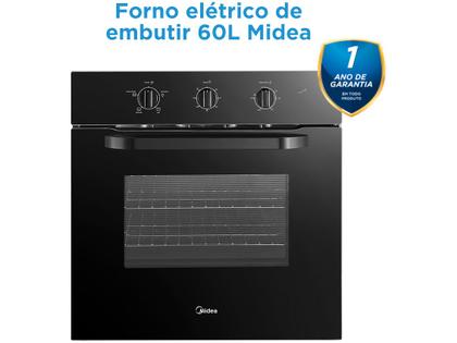 Imagem de Forno Elétrico de Embutir Midea Multifuncional Grill 60L Preto TSA62