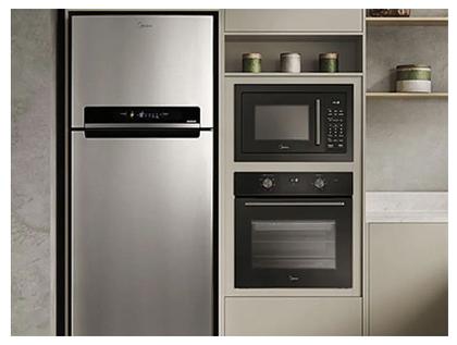 Imagem de Forno Elétrico de Embutir Midea Multifuncional Grill 68L Preto Digital com Airfryer TSD62