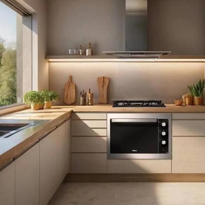 Imagem de Forno elétrico de embutir philco pfe47e preto com bordas inox 47l 127v