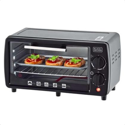 Imagem de Forno Elétrico Pequeno Assa Tosta e Grelha 9L Black+Decker