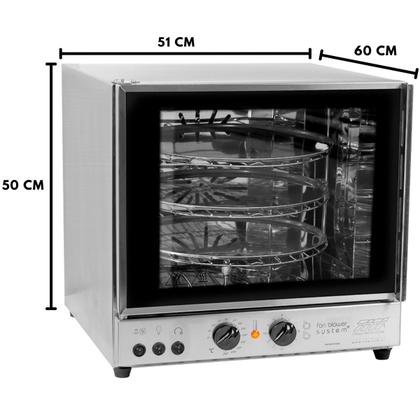 Imagem de Forno Elétrico Turbo Giratório 3000W 3 Bandejas 220V FGE3 - Titã