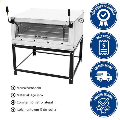 Imagem de Forno Industrial a Gás Guilhotina Com Pedra Roma Firi90 Venâncio