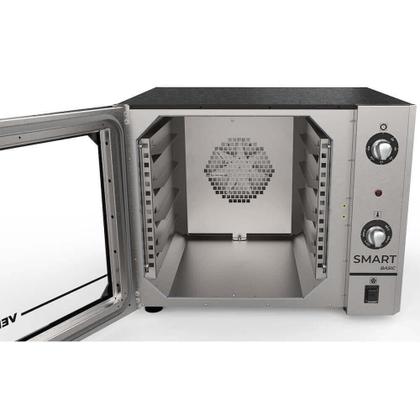 Imagem de Forno Industrial Convector Venâncio Elétrico Smart Basic Azul 4 Esteiras 220v Com Cavalete