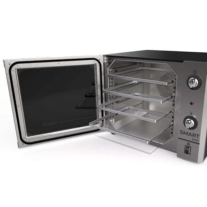 Imagem de Forno Industrial Convector Venâncio Elétrico Smart Basic Azul 4 Esteiras 220v Com Cavalete