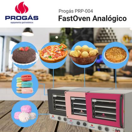 Imagem de Forno Industrial Turbo Eletrico Fast Oven Prp-004 Vermelho 220V - Progás