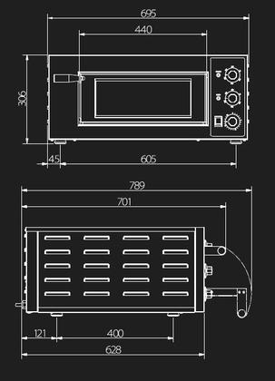 Imagem de Forno Lastro Digital Skymsen Siemsen FLP400 Assa Pizza em 3 Minutos