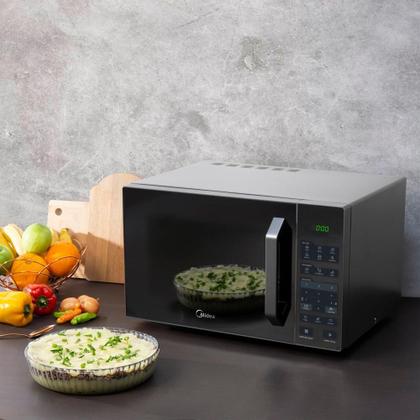 Imagem de Forno Micro-ondas Midea 27 Litros 800W Prata com porta Espelhada MXSA27S1 127V
