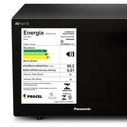 Forno Microondas 4 em 1 Panasonic 30l Preto - NN-CD89NBRU - Forno