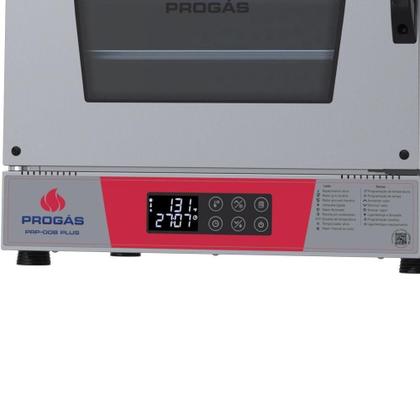 Imagem de Forno Turbo Elétrico Convecção 8 Assadeiras Digital Padarias Prp-008 Plus Vermelho Progás 220v