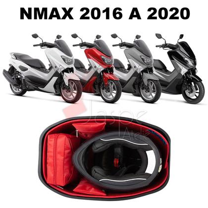 Imagem de Forração Yamaha Nmax Baú Forro Premium Acessório Vermelho