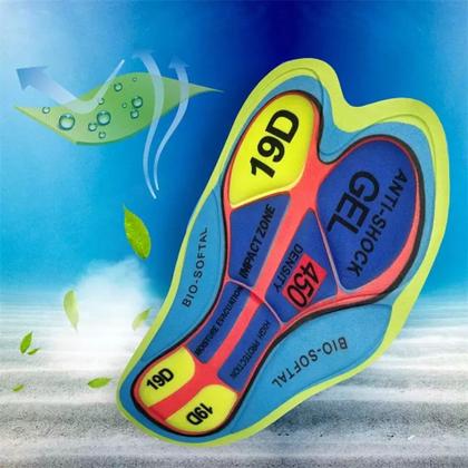 Imagem de Forro 19d Gel Almofada Ciclismo Para Bermuda Calça Bretelle