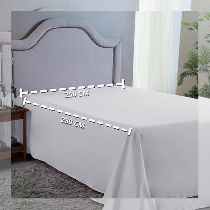 Imagem de Forro Cama King 400 Fios Poliéster Sem Elástico Toque Macio