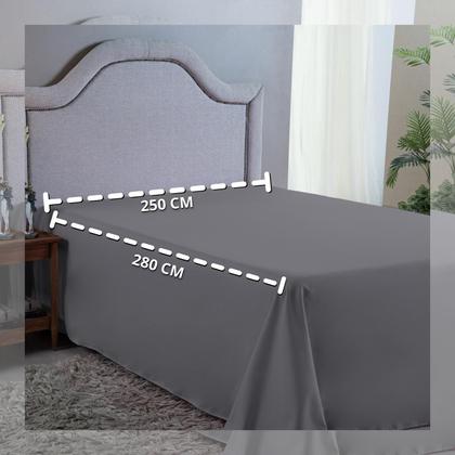 Imagem de Forro Cama King 400 Fios Poliéster Sem Elástico Toque Macio