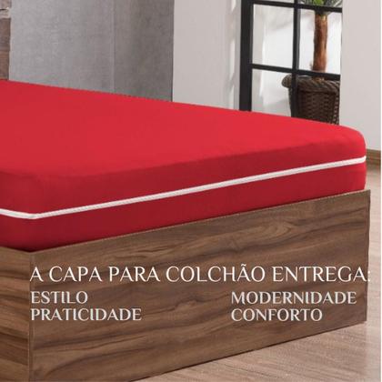 Imagem de Forro Cama King Capa Colchao Em Malha Zíper Luxo E