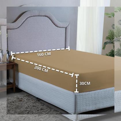 Imagem de Forro Cama Queen 400 Fios Poliéster com Elástico Toque Macio