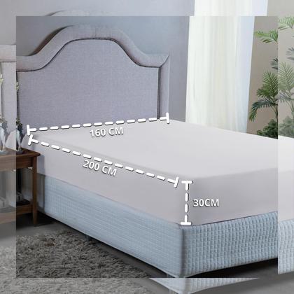 Imagem de Forro Cama Queen 400 Fios Poliéster com Elástico Toque Macio