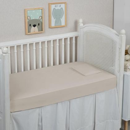 Imagem de Forro de Bebê Lençol Berço 2 peças Conjunto 100% Algodão 200 Fios Toque Macio