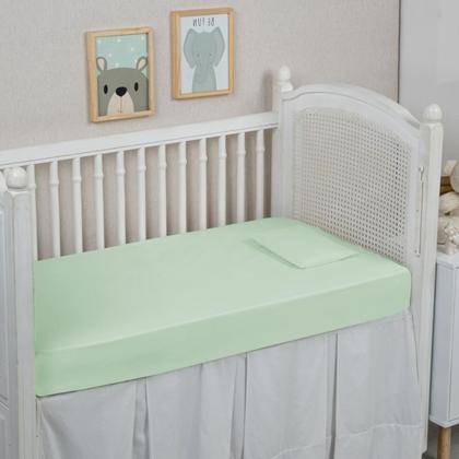 Imagem de Forro de Bebê Lençol Berço 2 peças Conjunto 100% Algodão 200 Fios Toque Macio